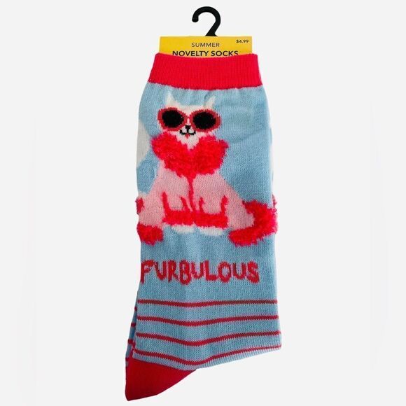 NOVELTY CREW SOCKS, 4 PAIR, size4-10 - Picture 5 of 9